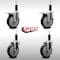 Service Caster 5'' SS Black Poly Swivel 1-1/8'' Expanding Stem Caster Set 2 Total Lock Brakes, 4PK SCC-SSEXTTL20S514-PPUB-BLK-2-S-2-118 - alternate 4